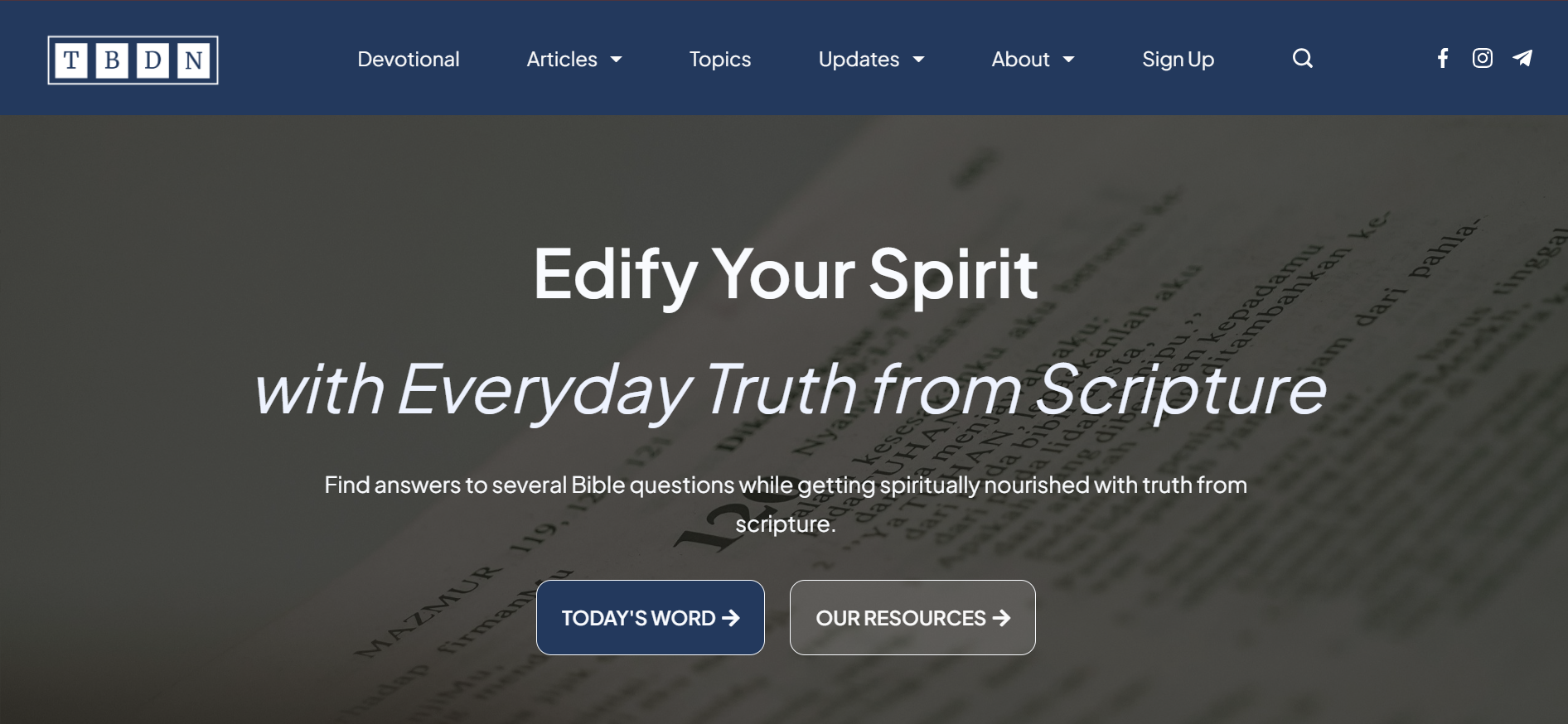 TBDN - Website